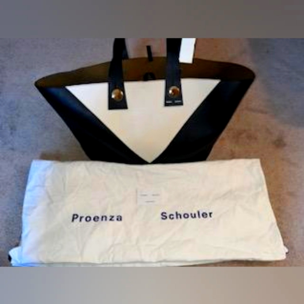 **NEW** Proenza Schouler Black and White North South Tobo Tote
